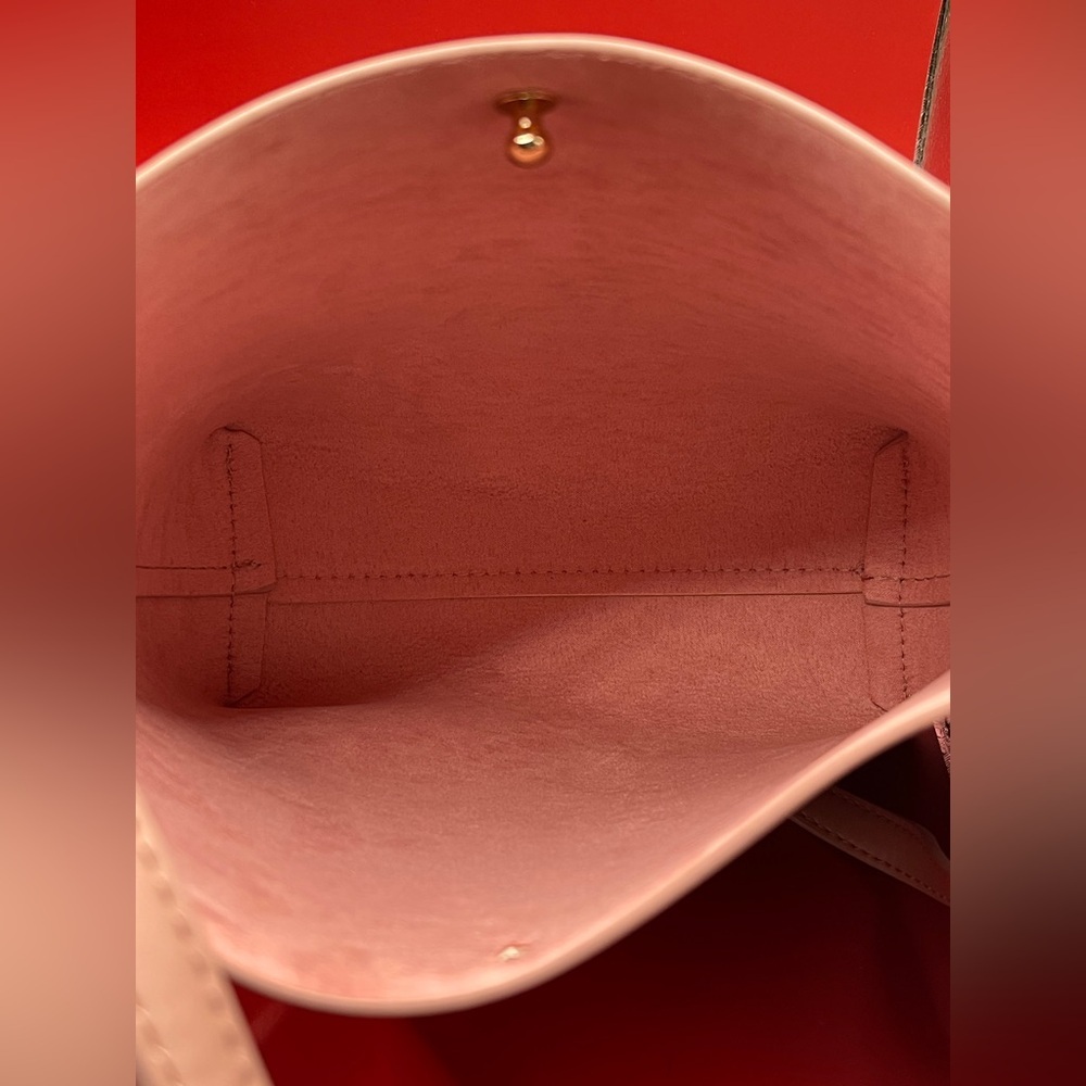 ANTHROPOLOGIE Pink Bag Leather Crossbody Small Sling Purse Peony Vegan SAMARA - Picture 3 of 5
